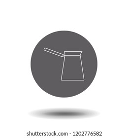 Coffee turk icon. Coffee maker icon.