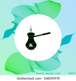Coffee turk icon. Coffee maker icon.