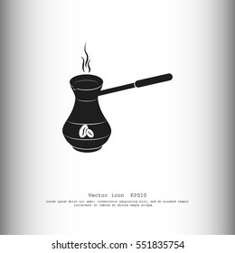 Coffee turk icon. Coffee maker icon.