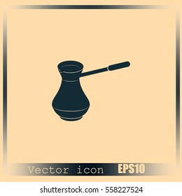 Coffee turk icon. Coffee maker icon.