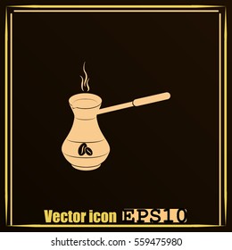 Coffee turk icon. Coffee maker icon.