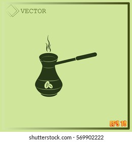 Coffee turk icon. Coffee maker icon.