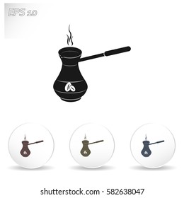 Coffee turk icon. Coffee maker icon.