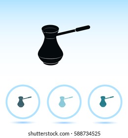 Coffee turk icon. Coffee maker icon.