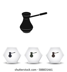 Coffee turk icon. Coffee maker icon.