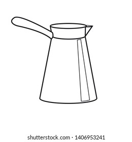 Coffee Turk, linear icon.Thin flat-style icon, coffee ware.
