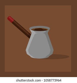 coffee in turkey to brew a fragrant tasty vector of icons