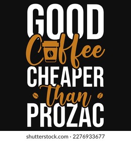 Coffee typographic tshirt design vector design 