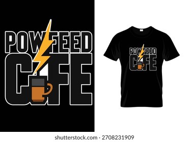 Diseño atractivo de la camiseta de la tipografía del café  