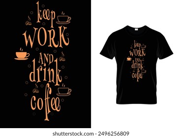 Kaffee Typografie awesome T-Shirt-Design