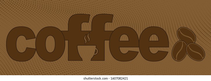 coffee typography background design symbol logo