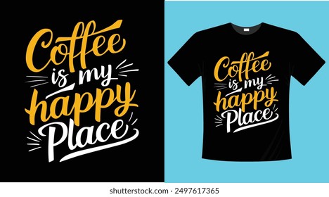 Coffee typography calligraphy t-shirt design illustration 