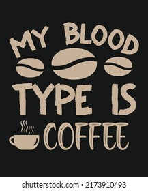 tipografía de café diseño creativo de camiseta camiseta camiseta de café 