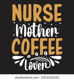 Coffee typography custom retro vintage print design