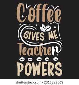 Coffee typography custom retro vintage print design