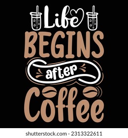 Coffee Typografie Custom Retro Vintage Print Design