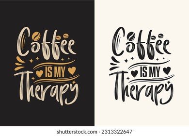 Coffee typography custom retro vintage print design