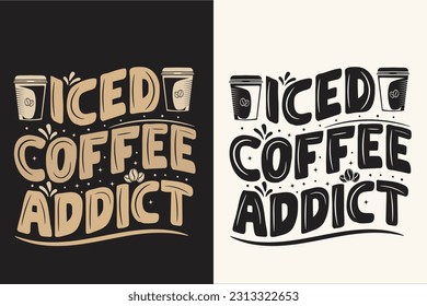 Coffee typography custom retro vintage print design