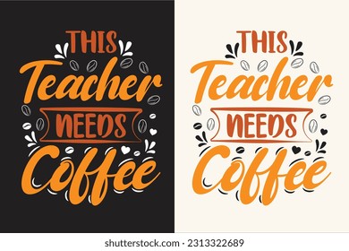Coffee typography custom retro vintage print design