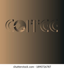 Kaffeemaschinendesign. Kann in Kaffeetassen oder als Logo verwendet werden.