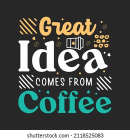 Coffee typography design vector template