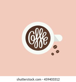 Coffee typography illustration.