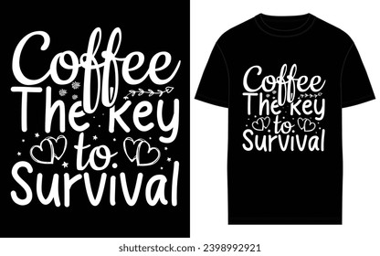 coffee typography and lettering t-shirt design vector
