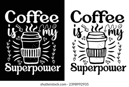 vectores de diseño de camisetas con tipografía de café y letras