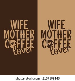 Coffee typography for printing design