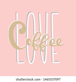 Coffee typography sign. Coffee text for decoration. Sign template. Coffee  lettering hand drawn. Calligraphy for unique logo. Decorative type for home decor, print.
