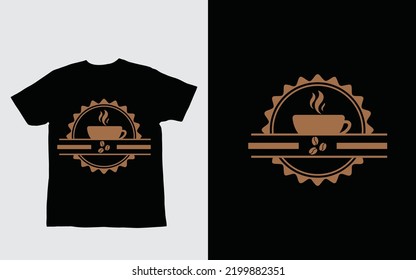 coffee and Typography style t shirt design. 
