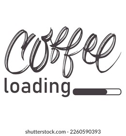 Coffee typography t shirt design 