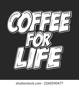 Coffee typography t shirt design 