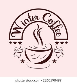 Coffee typography t shirt design 