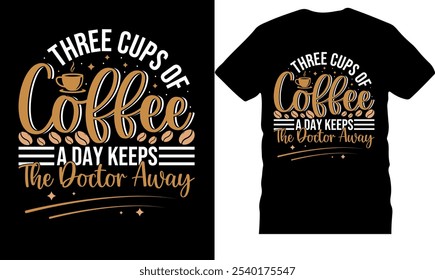 coffee typography t shirt design, cute design