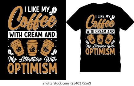 coffee typography t shirt design, cute design