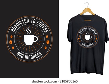 Coffee typography t-shirt design, coffee emblem SVG craft design