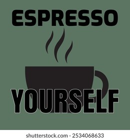 Tipografia de café t-shirt design e ilustração.