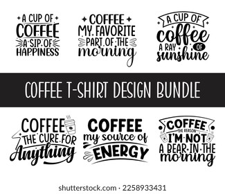 Coffee typography t-shirt design quotes. Sets of typography t-shirt design for coffee. Coffee lettering design for poster, clothing, mug, tote bag, and merchandise