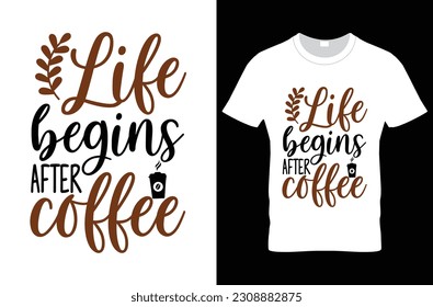 coffee typography t-shirt design, SVG T-shirt Design 
