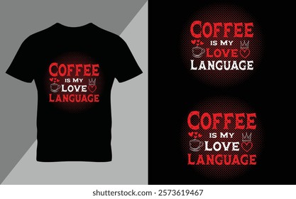 Coffee typography t-shirt design vector quotes with hand drawn lettering t shirt for pod. Print on mugs, tees, sticker, bags, poster, template, banner. Saved in EPS 10