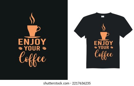 
Coffee typography t-shirt design.Coffee vector design.coffee lovers t shirt design print ready template.
