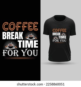 Diseño de camiseta de vectores para tipografía de café
