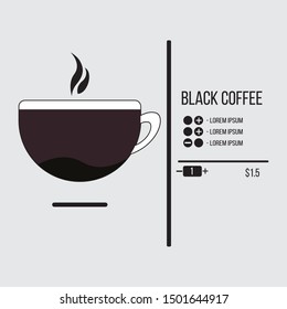 Coffee UI Design Vector Template, Vector illustration coffee, Vector illustration concept 