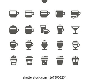 Coffee UI Pixel Perfect Well-crafted Vector Solid Icons 48x48 Ready for 24x24 Grid for Web Graphics and Apps. Simple Minimal Pictogram