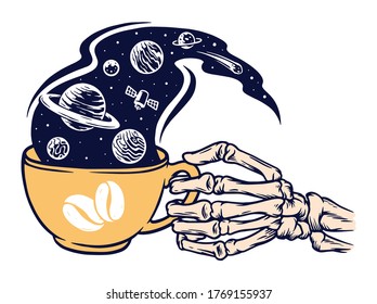 coffee of the universe vector illustration