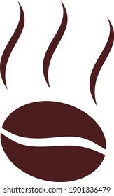 Coffee vapor icon with flat style. Isolated vector coffee vapor icon image, simple style.