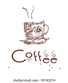  Coffee. Vector