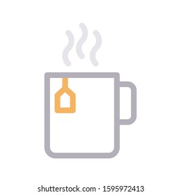 coffee vector color line icon 