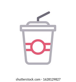coffee vector color line icon 